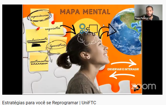Especialista explica a importância da reprogramação mental durante palestra virtual na Rede UniFTC